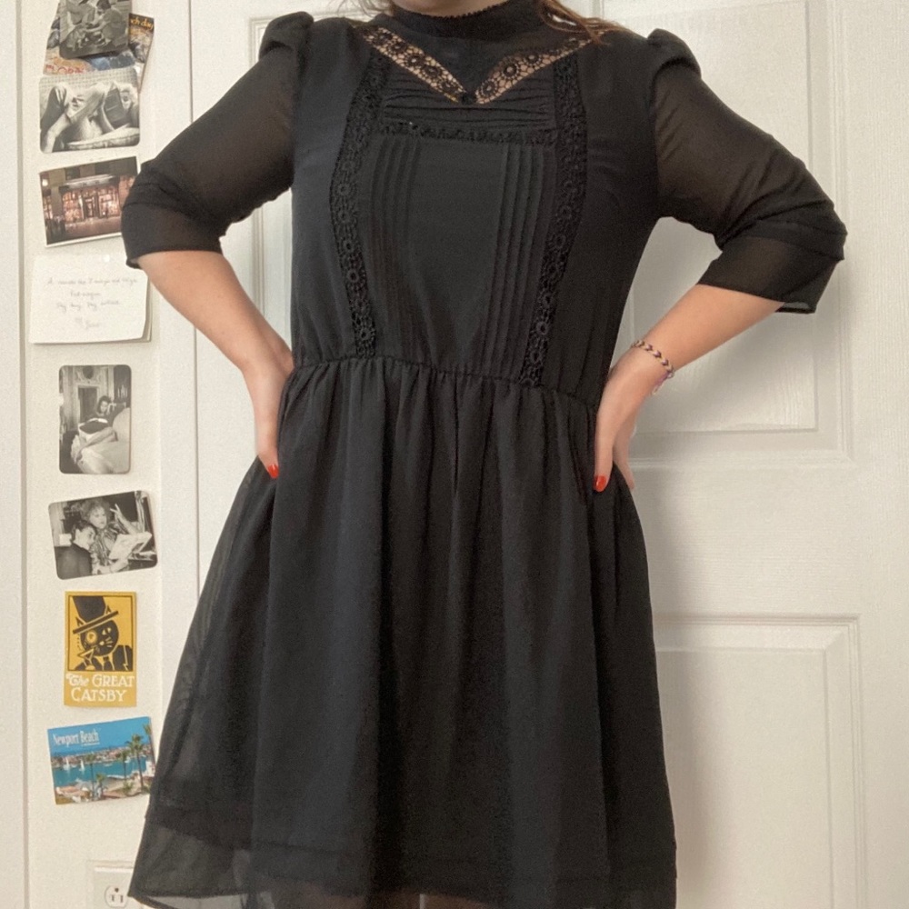 Oasis Victorian High Neck Dress